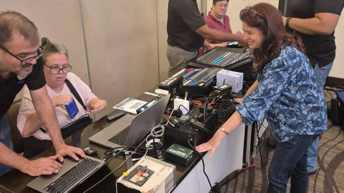 Montaje en el hotel Marriot.