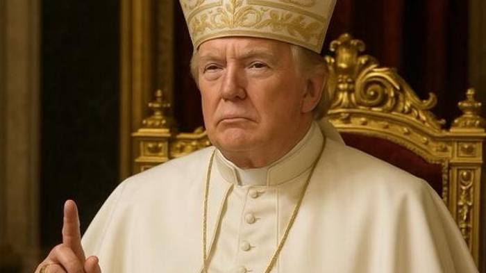 Imagen hecha con inteligencia artificial (IA) tomada de la cuenta oficial de la red social Truth Social @realDonaldTrump que muestra al presidente de Estados Unidos, Donald Trump, vestido de papa. EFE/ @realDonaldTrump