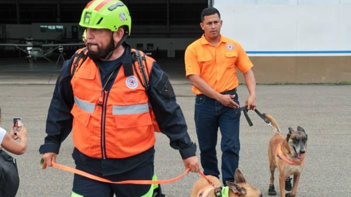 Entre los equipos que llevan hay un dron de búsqueda y dos cámaras especializadas para búsqueda de personas atrapadas en escombros con visión térmica.