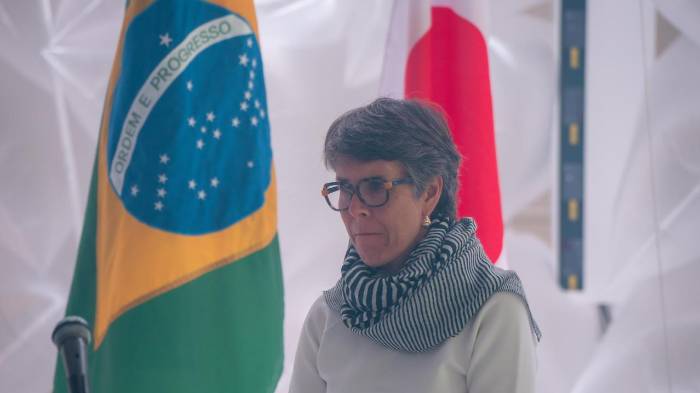 Directora de negocios de la Agencia de Promoción de Exportaciones e Inversiones de Brasil (ApexBrasil), Ana Paula Repezza, en Expo Osaka 2025 en Osaka (Japón).