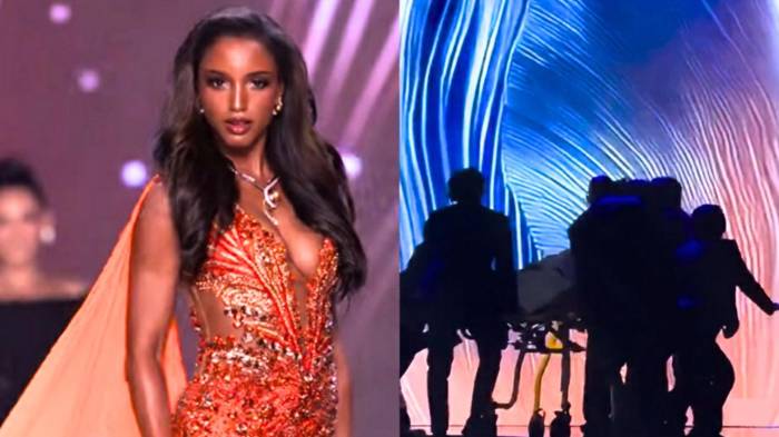 Debió ser sacada en camilla ante la mirada del público