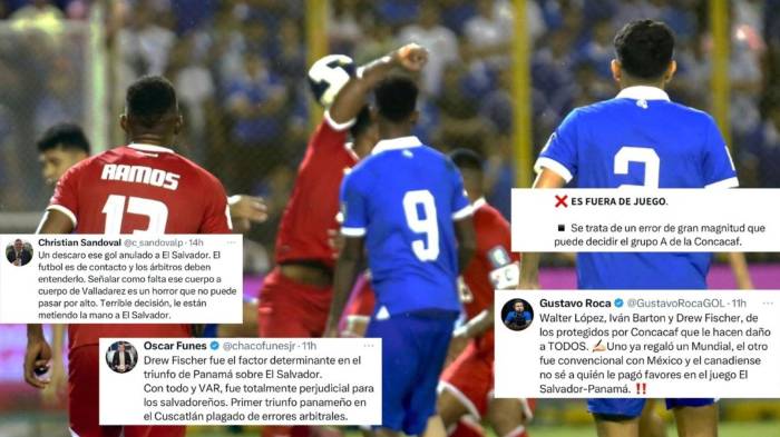Periodistas salvadoreños y de otros países reaccionaron en redes tras la victoria de Panamá sobre El Salvador en el Custatlán.