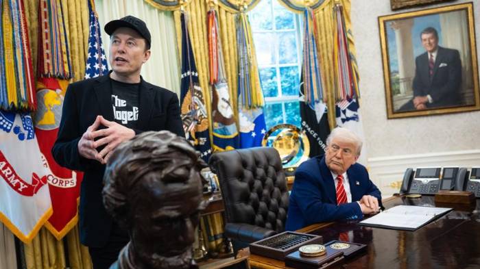Fotografía del magnate Elon Musk y el presidente de Estados Unidos, Donald Trump.