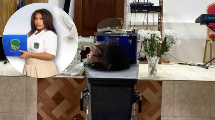 La estudiante Yexenia González, de 15 años, fue despedida por familiares, compañeros y amistades en una ceremonia religiosa realizada en Tanara, Chepo.