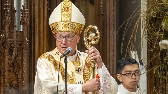 El cardenal Timothy Dolan oficia una misa en honor al papa Francisco el martes pasado, en la catedral de San Patricio en New York (Estados Unidos).