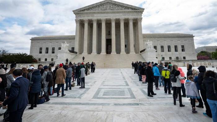 Fotografía del Tribunal Supremo en Washington D.C (Estados Unidos).