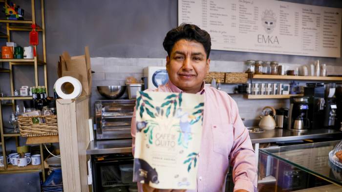 El barista ecuatoriano Jairo Sanguña.