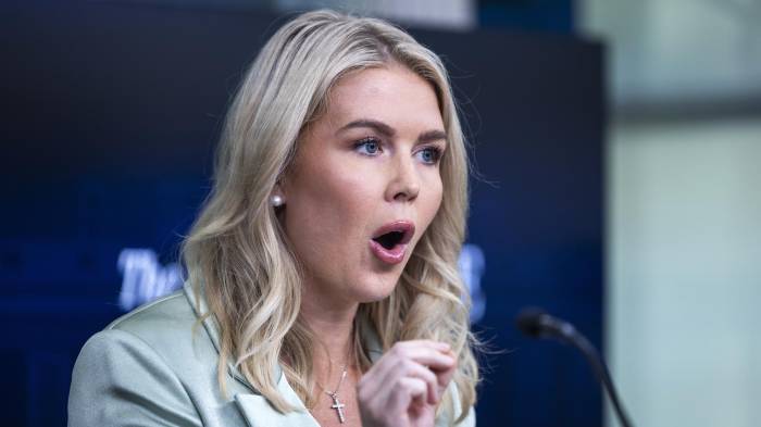 La portavoz de la Casa Blanca, Karoline Leavitt.