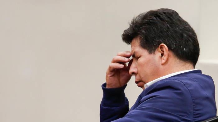 Castillo al momento de escuchar la sentencia.