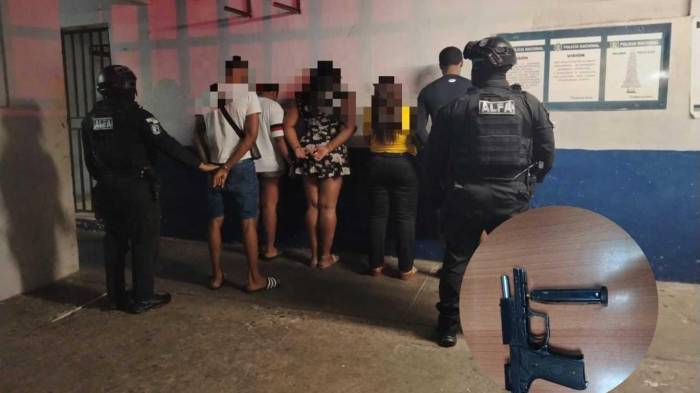 En Cativá se decomisó un arma dentro de un vehículo con cinco ocupantes