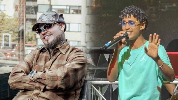 Jeison Vega (d) grabó en Panamá junto a Farruko (i), quien destacó el talento del joven panameño en redes sociales.