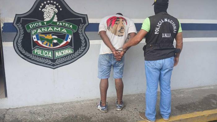 La Policía capturó al sospechoso en Almirante tras labores de inteligencia.