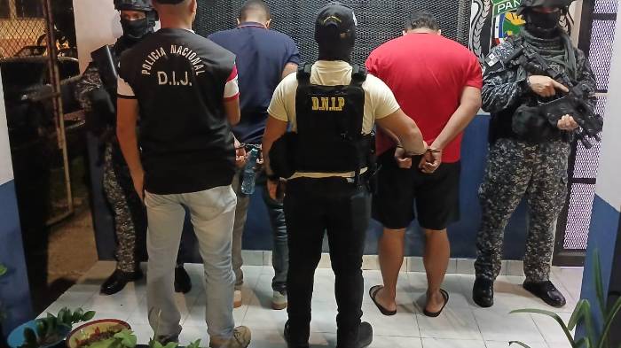 Los sospechosos fueron aprehendidos en una vivienda ubicada en corregimiento de Santa Ana