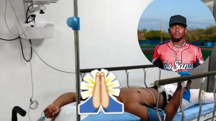 Yeison Austin fue hospitalizado tras recibir un batazo en la cabeza durante la trifulca que obligó a suspender el partido.
