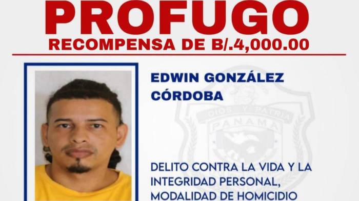 Edwin González Córdoba, requerido por homicidio.