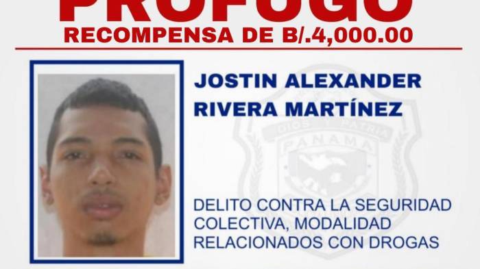 Jostin Alexander Rivera Martínez, solicitado por delitos relacionados con drogas.