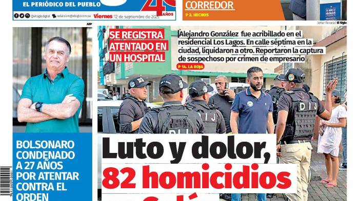 Portada del impreso del 12 de septiembre de 2025