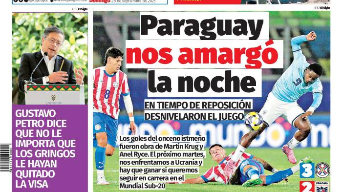 Portada del impreso del 28 de septiembre de 2025