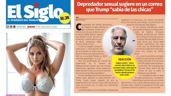 Portada del impreso del 13 de noviembre de 2025