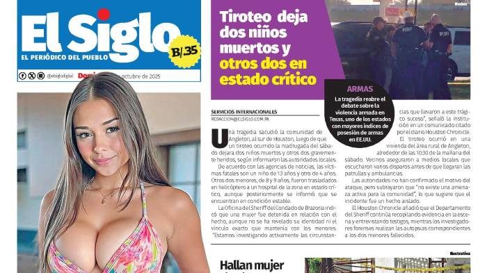 Portada del impreso del 5 de octubre de 2025