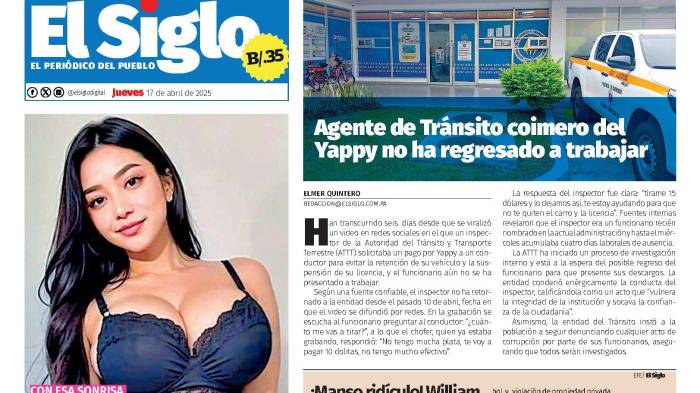 Portada del impreso del 17 de abril de 2025
