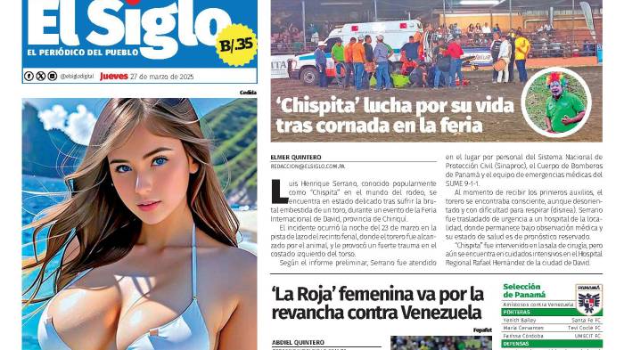 Portada del impreso del 28 de marzo de 2025