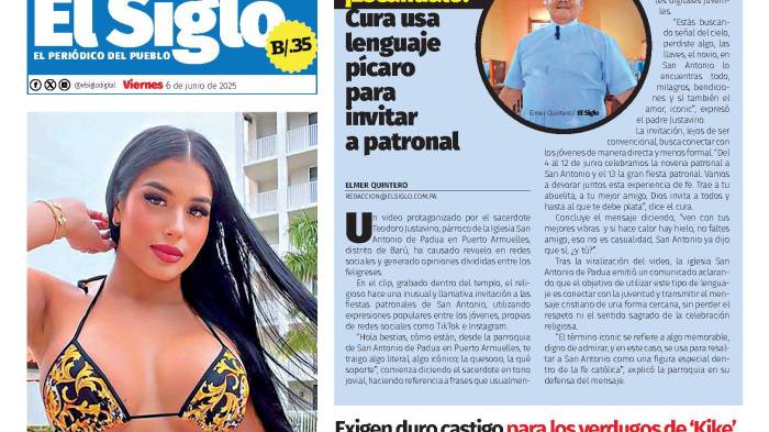 Portada del impreso del 6 de junio de 2025