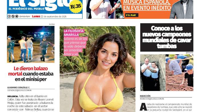 Portada del impreso del 22 de septiembre de 2025