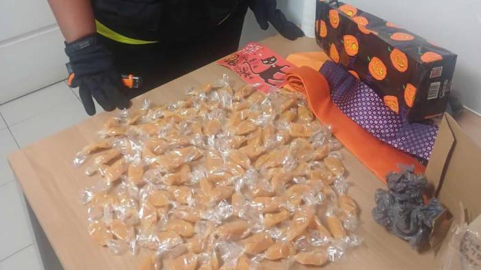 Las autoridades decomisaron 105 pastillas con sustancias ilícitas.