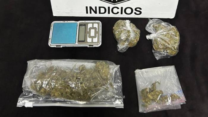 La Policía Nacional decomisó presunta marihuana durante la diligencia.