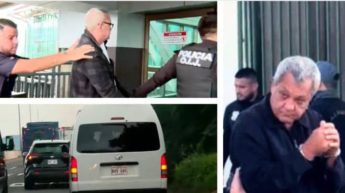 Imágenes del traslado hacia el aeropuerto Juan Santamaría, en medio de altas medidas de seguridad.