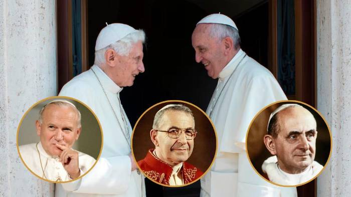 Cinco rostros de la fe: una mirada a los papas que han guiado a la Iglesia Católica