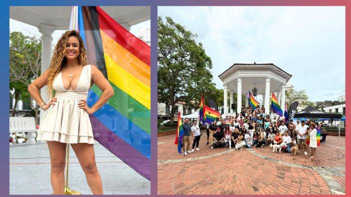 ’La Doradita’ encabezó la izada en la Plaza Catedral, del Casco Antiguo