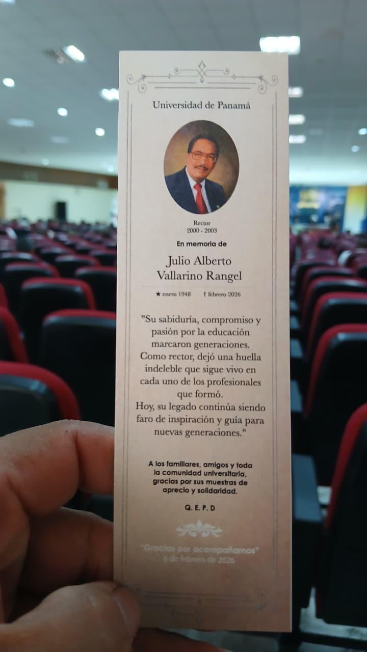 Universidad de Panamá da el último adiós al exrector Julio Vallarino