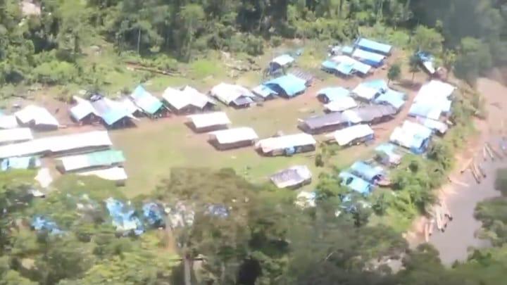 El campamento clandestino ubicado en Darién.