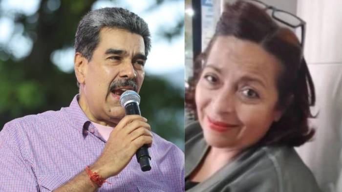 Imagen compuesta de Nicolás Maduro y Marggie Orozco.