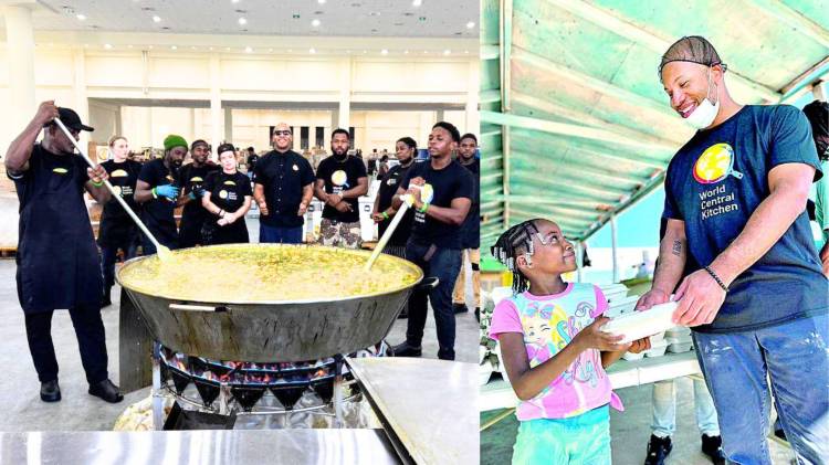 Panameño participa en entrega masiva de alimentos en Jamaica