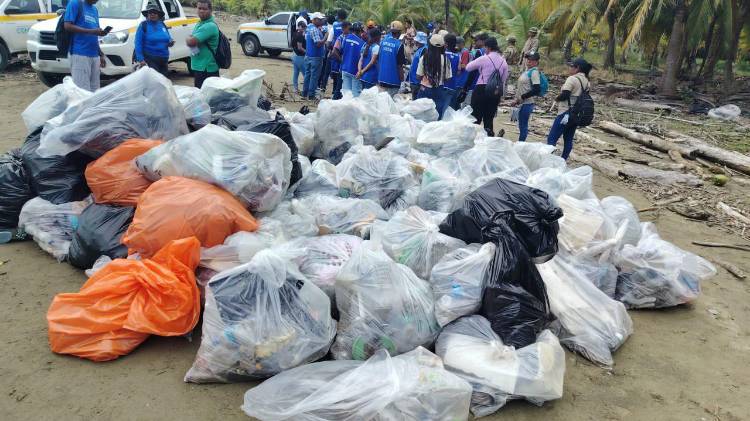Según MiAmbiente, fueron recolectadas 2,460 libras de desechos.