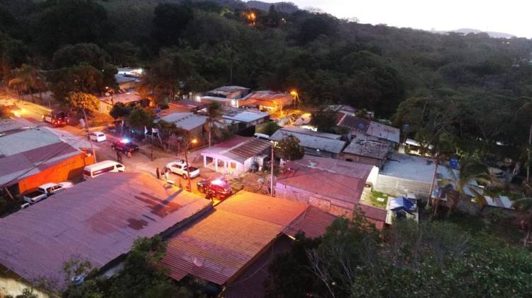 Fotografía aérea divulgada por la policía.