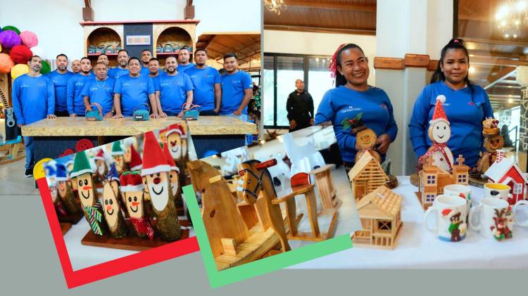 Privados de libertad exhiben con orgullo los “Remenditos”, peluches hechos a mano que se agotaron en menos de una hora.