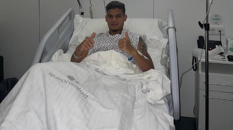 Edward Cedeño después de la operación.