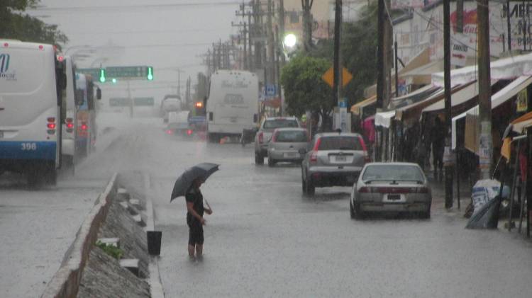 Con vientos sostenidos de 75 kilómetros por hora (km/h) y rachas de 95 km/h, Sara ocasionará lluvias intensas de entre 75 y 150 milímetros en Campeche, Chiapas y Quintana Roo, y precipitaciones muy fuertes en Tabasco y Yucatán. Archivo. EFE/Alonso Cupul