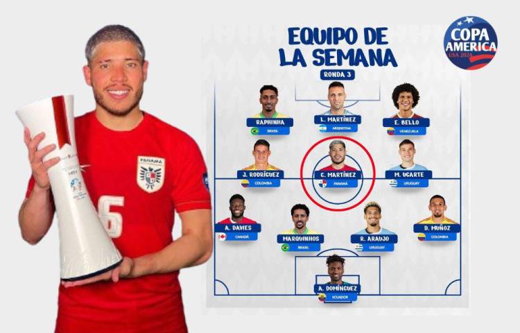 Cristian “Fulo” Martínez en el once ideal de la jornada 3 de la Copa América 2024