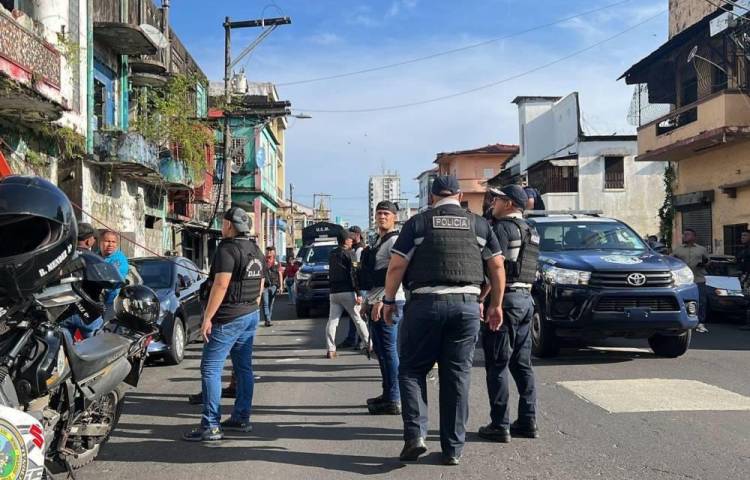 Escena del asesinato en Colón.