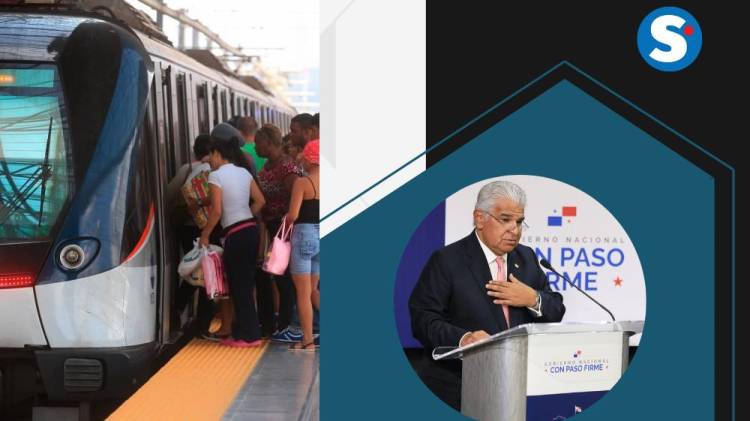 Usuarios del Metro de Panamá se asan al abordar el tren