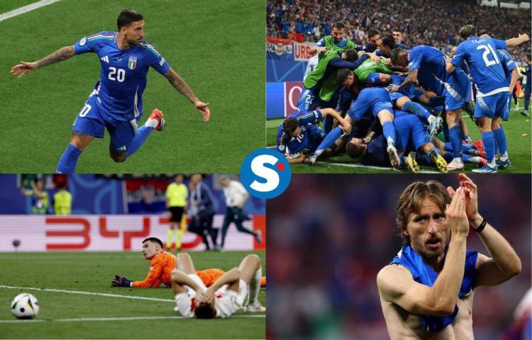 La euforia de Italia contrastó con la amargura de la Croacia de Luka Modric.