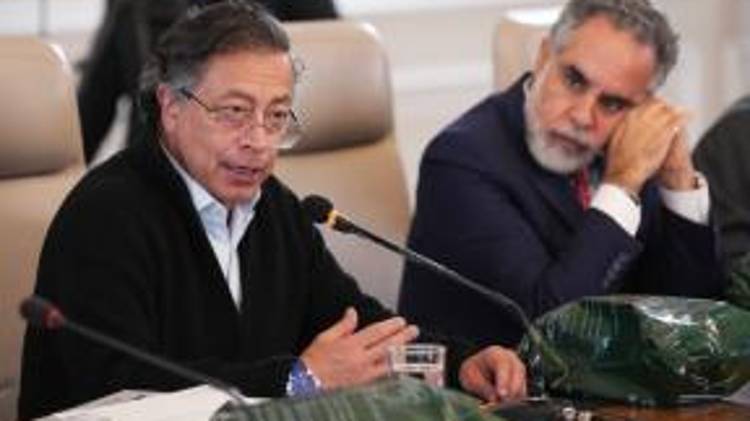 Fotografía cedida del presidente Gustavo Petro,durante un consejo de ministros este 10 de diciembre de 2025, en Bogotá (Colombia). EFE/ Presidencia de Colombia