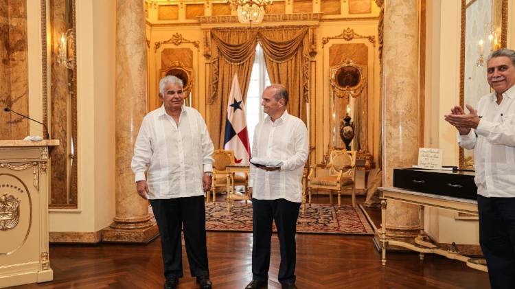 El presidente Mulino y Rodolfo Moreno.