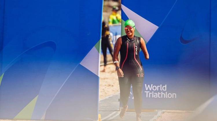 Laydis Vega durante la competencia.