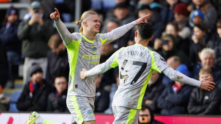 El delantero noruego del City Erling Haaland.